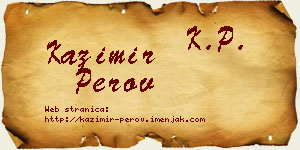Kazimir Perov vizit kartica